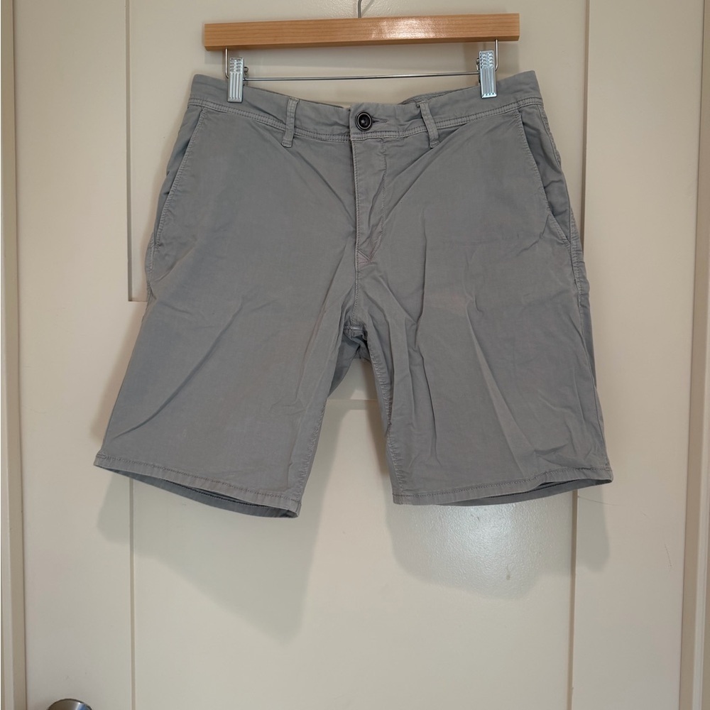 Rodd & Gunn Custom Fit Shorts 32 Gray Stretch Cotton Chino Casual Tailored - Picture 7 of 8